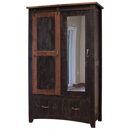 Armoire with Sliding Door and Mirror